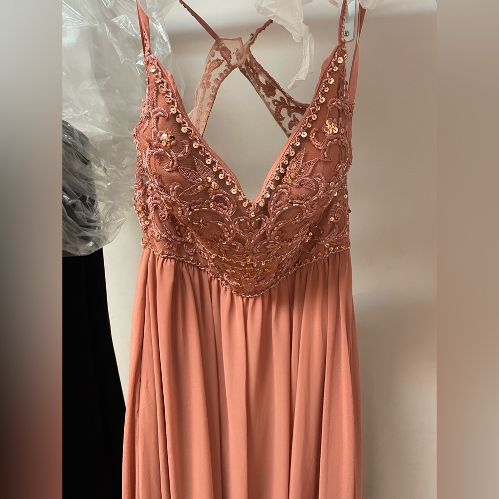 Burnt orange bridesmaids dress size 6
